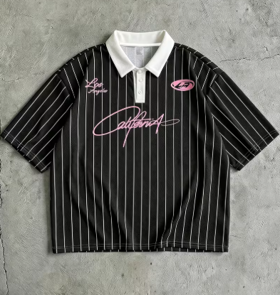 Striped Pink Polo