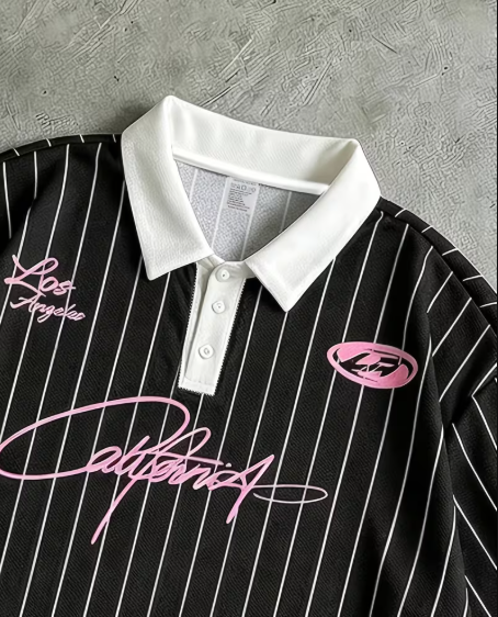 Striped Pink Polo